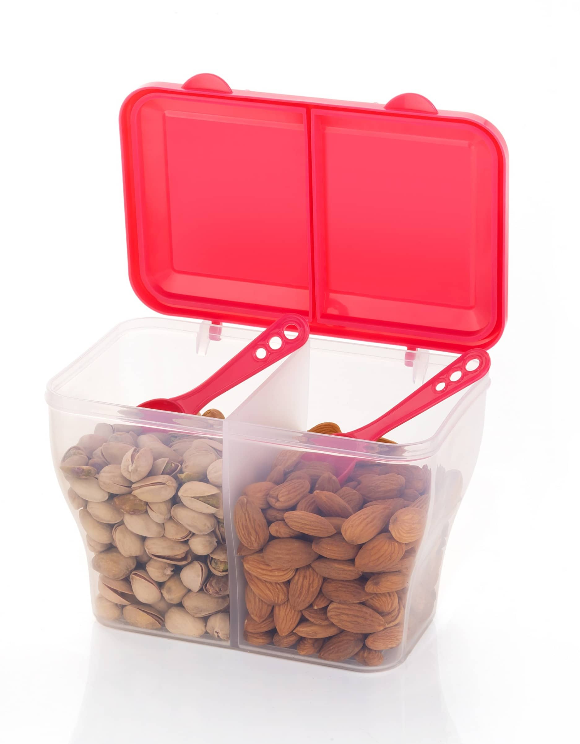 MAGICSPOON Dry Fruit Container Plastic Pink Food Container ( Set of 1 )