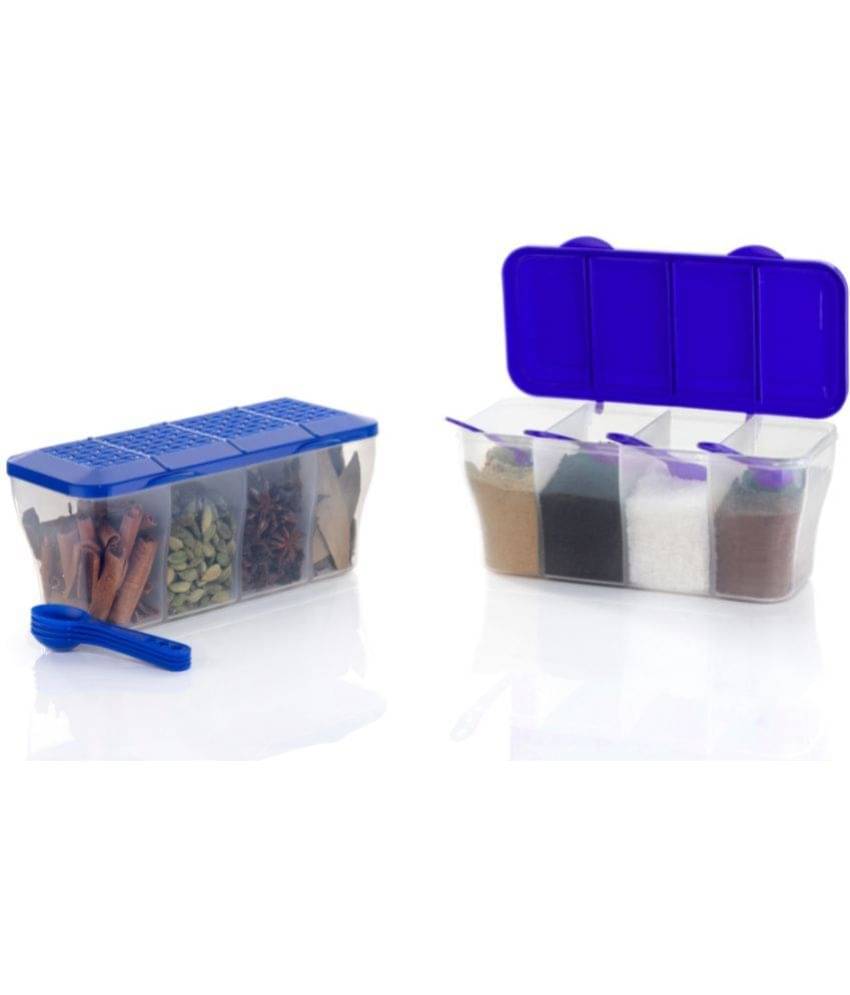     			MAGICSPOON Plastic Blue Multi-Purpose Container ( Set of 2 )