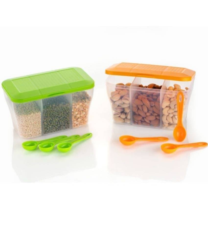     			MAGICSPOON Plastic Multicolor Multi-Purpose Container ( Set of 2 )