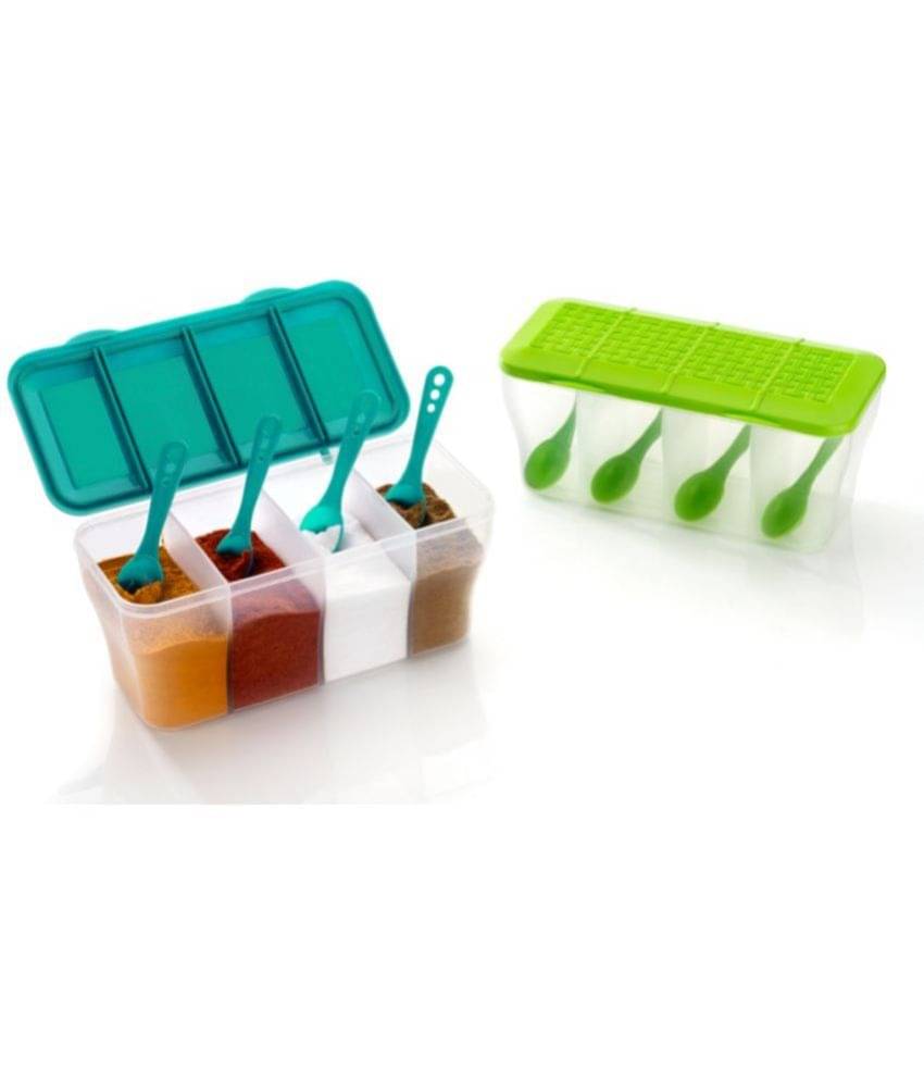     			MAGICSPOON Plastic Multicolor Multi-Purpose Container ( Set of 2 )