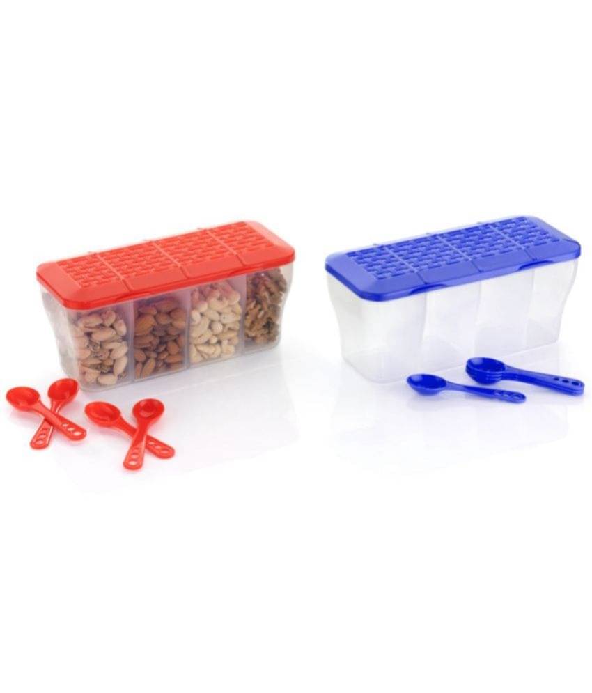     			MAGICSPOON Plastic Multicolor Multi-Purpose Container ( Set of 2 )
