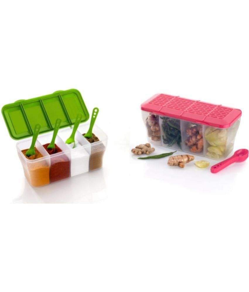     			MAGICSPOON Plastic Multicolor Multi-Purpose Container ( Set of 2 )