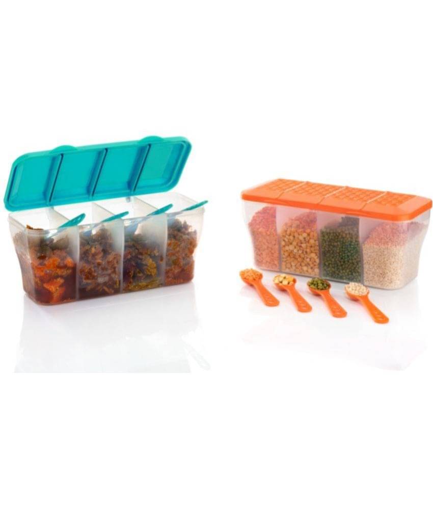     			MAGICSPOON Plastic Multicolor Multi-Purpose Container ( Set of 2 )