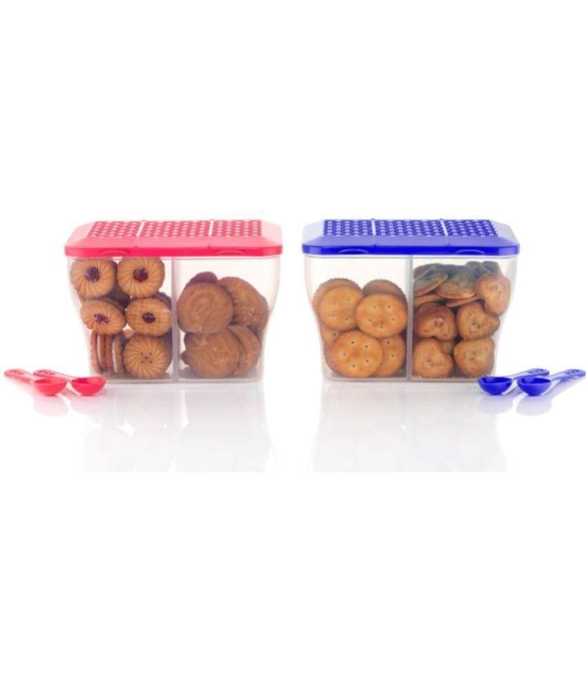     			MAGICSPOON Plastic Multicolor Multi-Purpose Container ( Set of 2 )