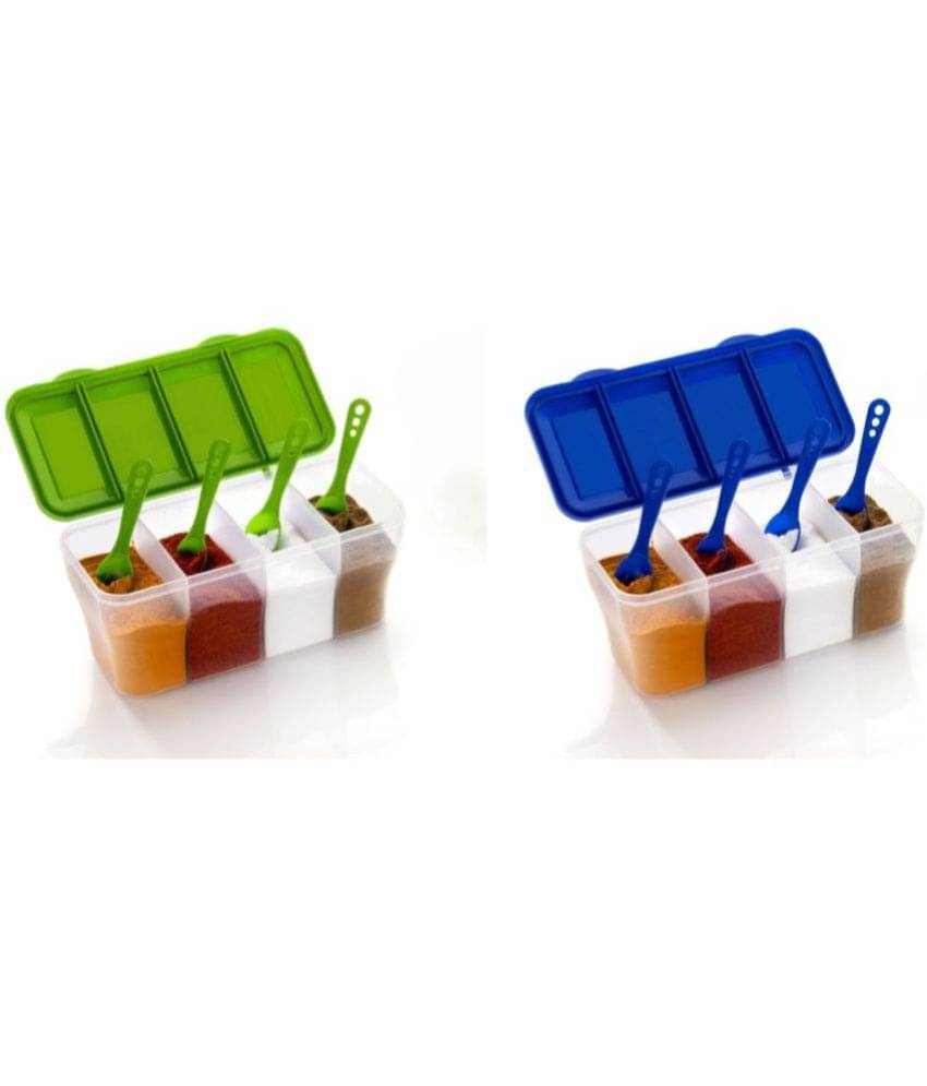     			MAGICSPOON Plastic Multicolor Multi-Purpose Container ( Set of 2 )