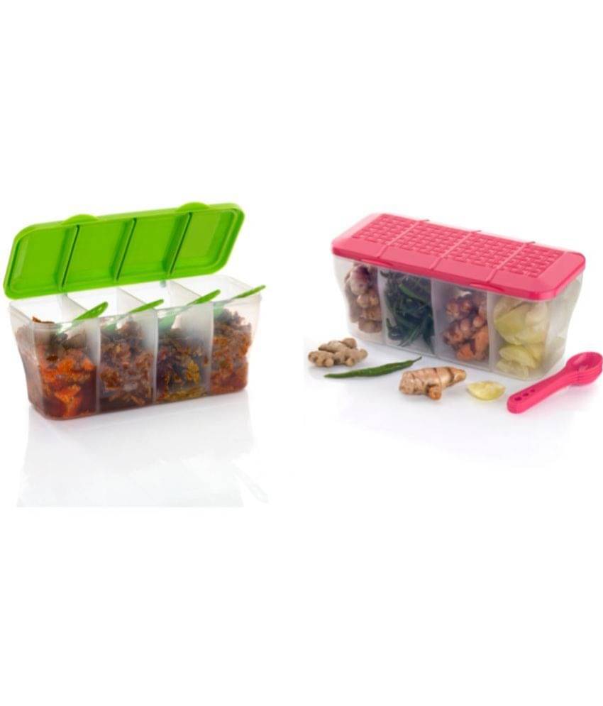     			MAGICSPOON Plastic Multicolor Multi-Purpose Container ( Set of 2 )