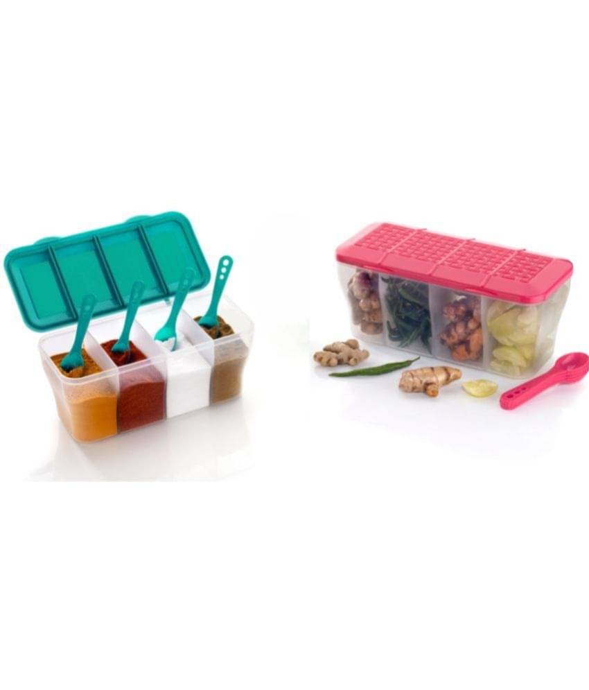     			MAGICSPOON Plastic Multicolor Multi-Purpose Container ( Set of 2 )