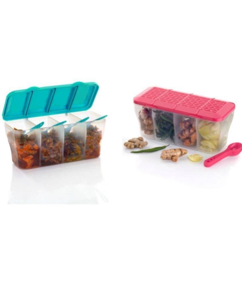     			MAGICSPOON Plastic Multicolor Multi-Purpose Container ( Set of 2 )