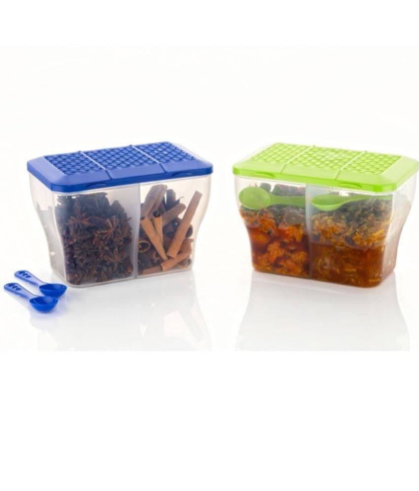     			MAGICSPOON Plastic Multicolor Multi-Purpose Container ( Set of 2 )