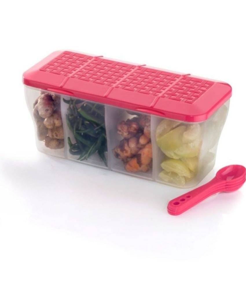     			MAGICSPOON Plastic Pink Multi-Purpose Container ( Set of 1 )