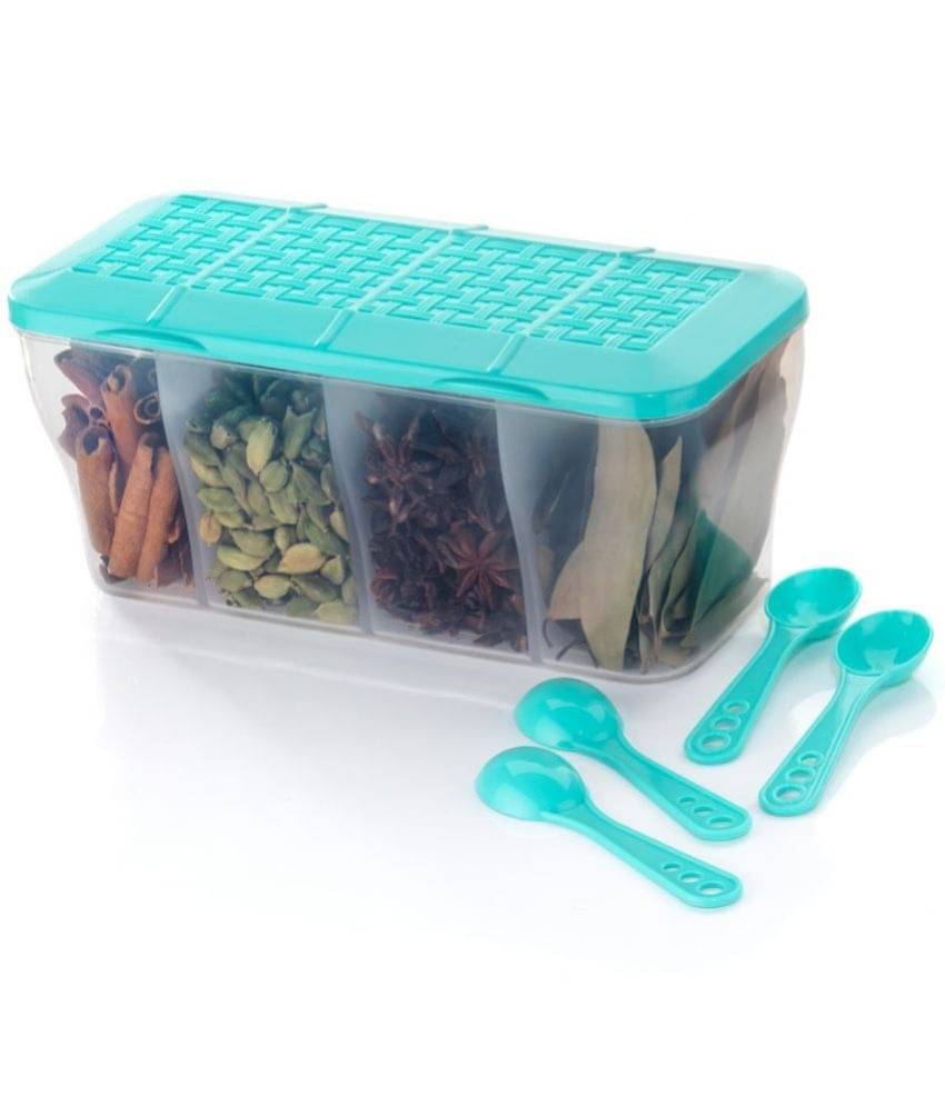     			MAGICSPOON Plastic Turquoise Multi-Purpose Container ( Set of 1 )