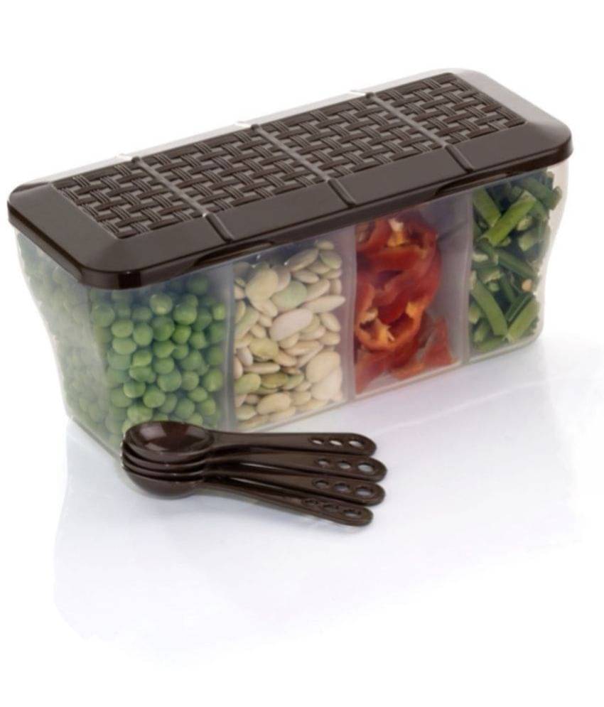     			MAGICSPOON Polyproplene Brown Multi-Purpose Container ( Set of 1 )