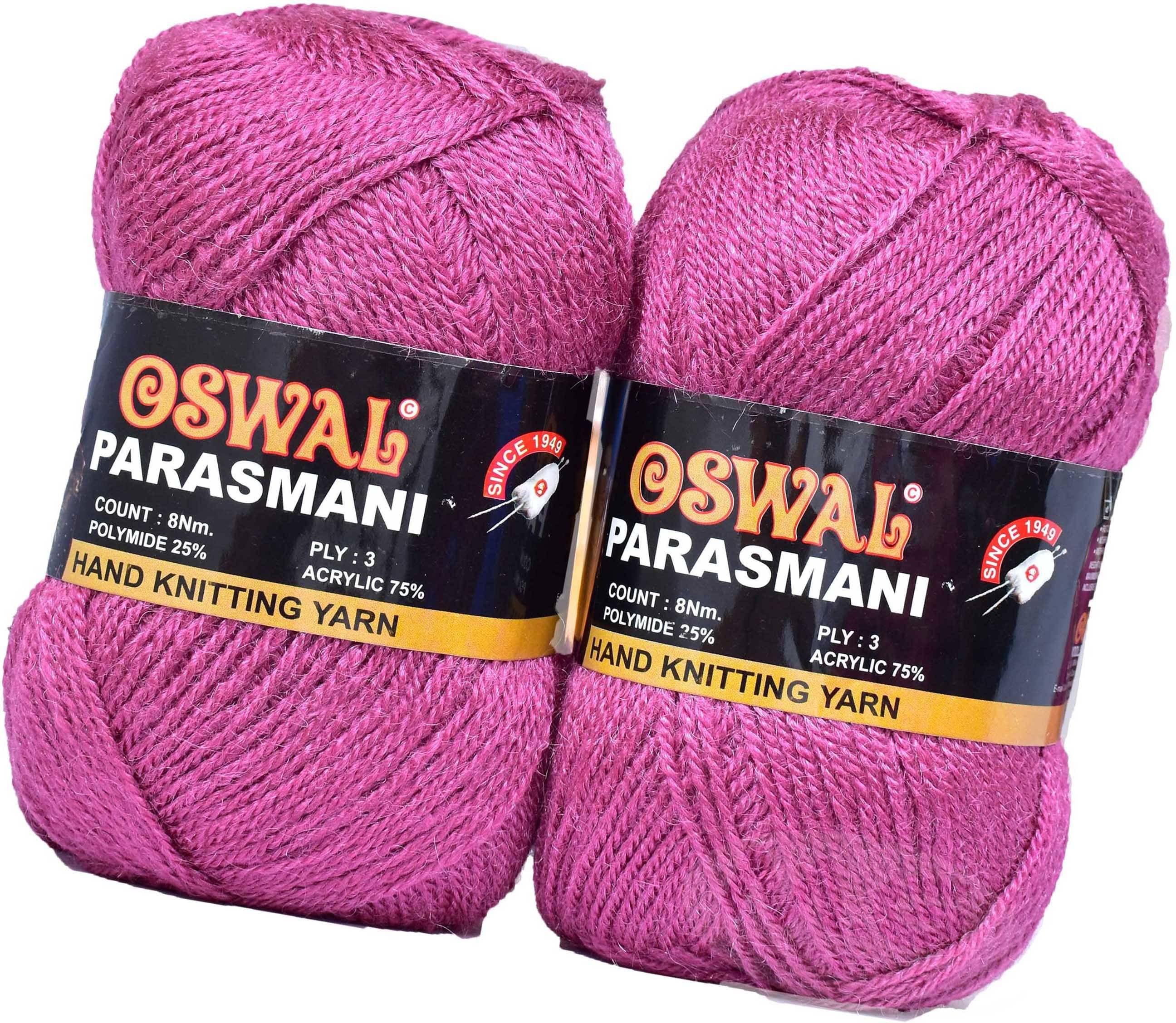     			Represents Oswal 3 Ply Knitting  Yarn Wool,  Rosewood/Rosy 400 gm Art-ACCB