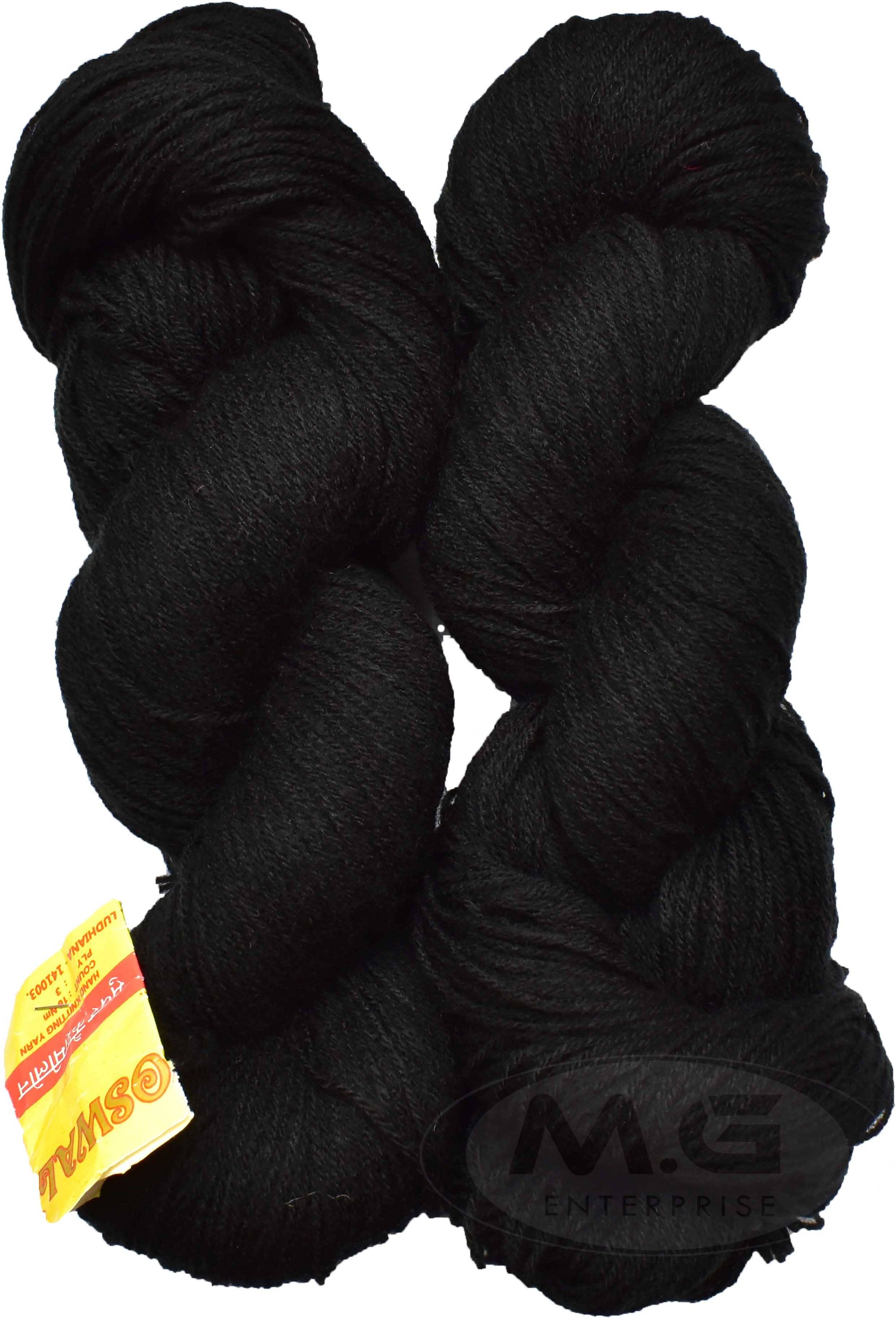     			Represents Oswal  3 Ply Knitting  Yarn Wool,  Black 200 gm