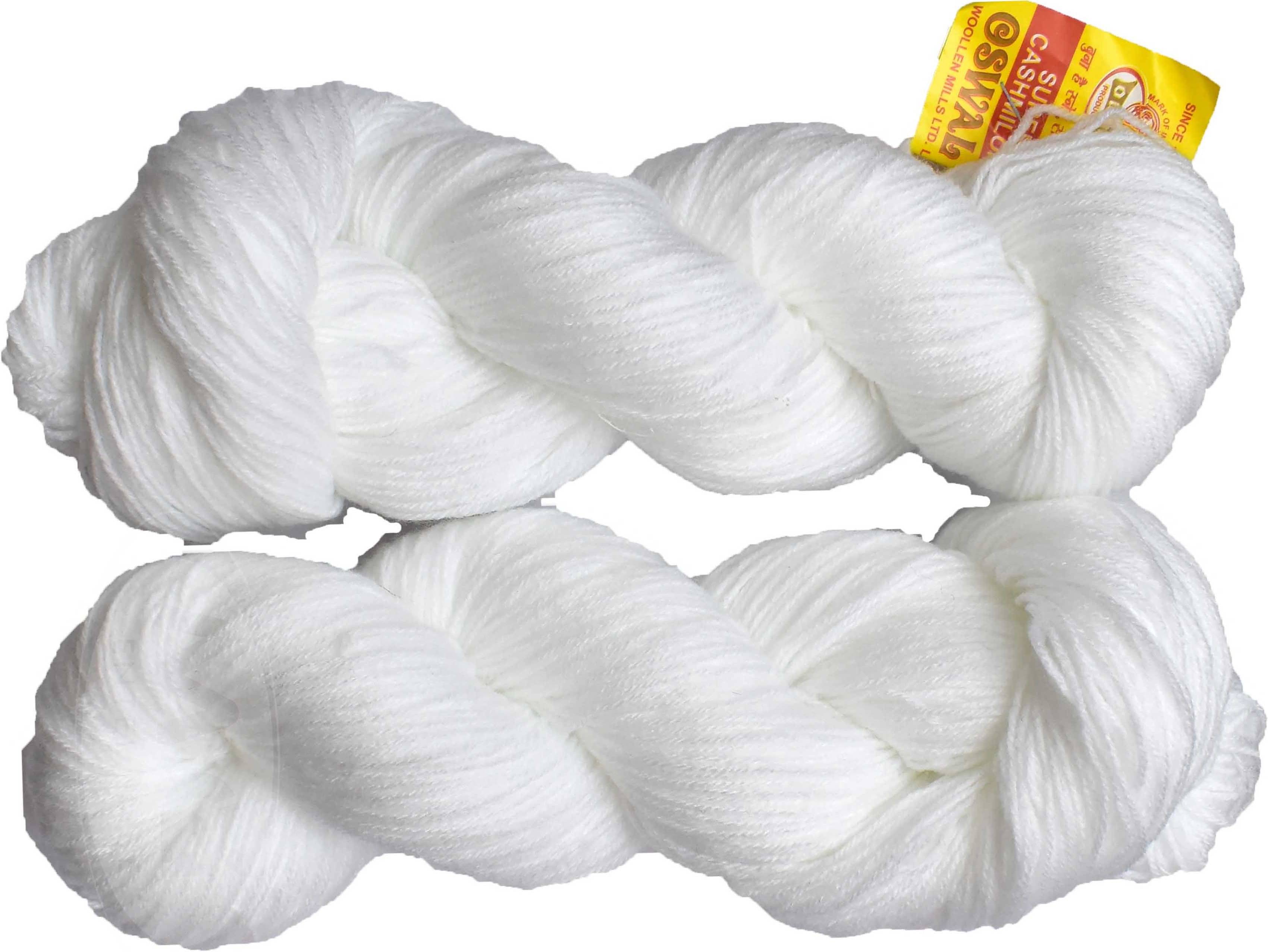     			Represents Oswal  3 Ply Knitting  Yarn Wool,  White 500 gm ART - AE
