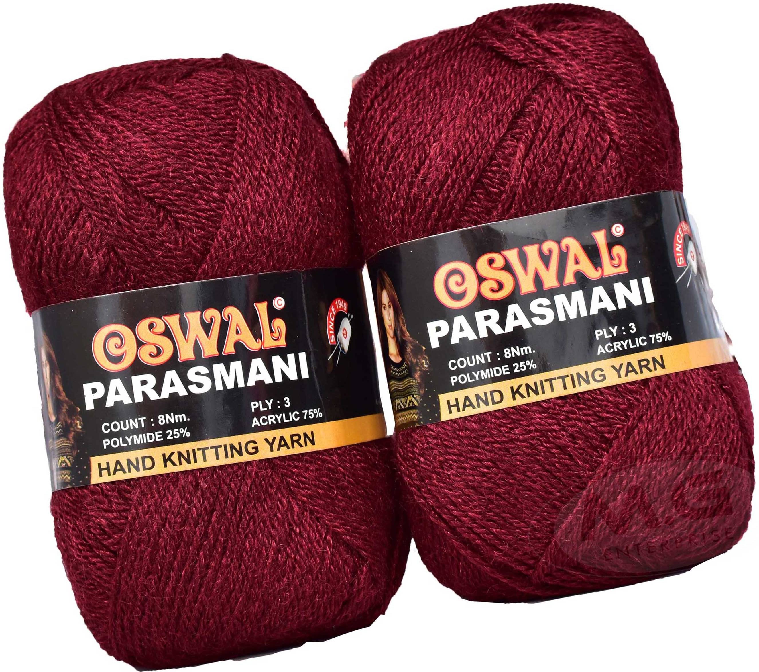     			Represents Oswal 3 Ply Knitting  Yarn Wool,  Mehroon 500 gm Art-EHI