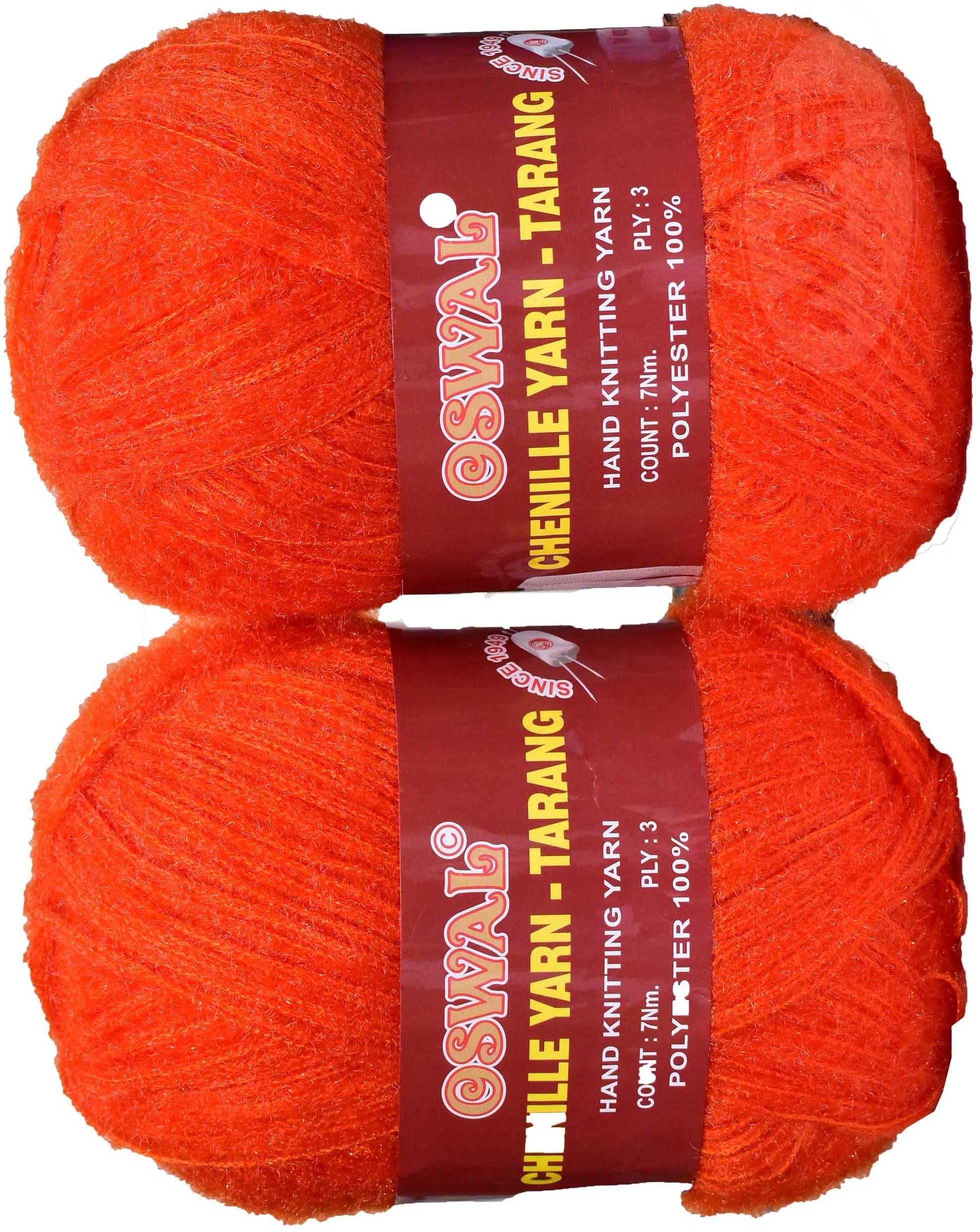     			Represents Oswal  3 Ply Knitting  Yarn Wool,  Deep Orange 300 gm  Art-HEH