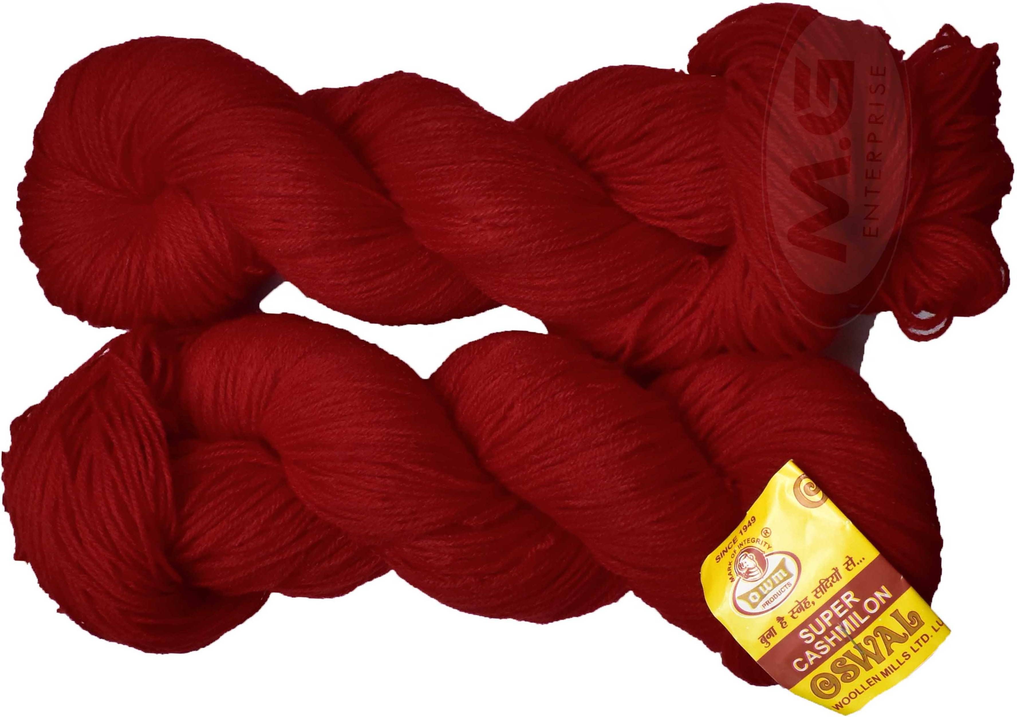     			Represents Oswal  3 Ply Knitting  Yarn Wool,  Red 500 gm