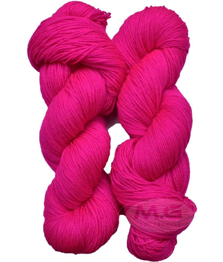 Represents Oswal  3 Ply Knitting  Yarn Wool,  Magenta 200 gm