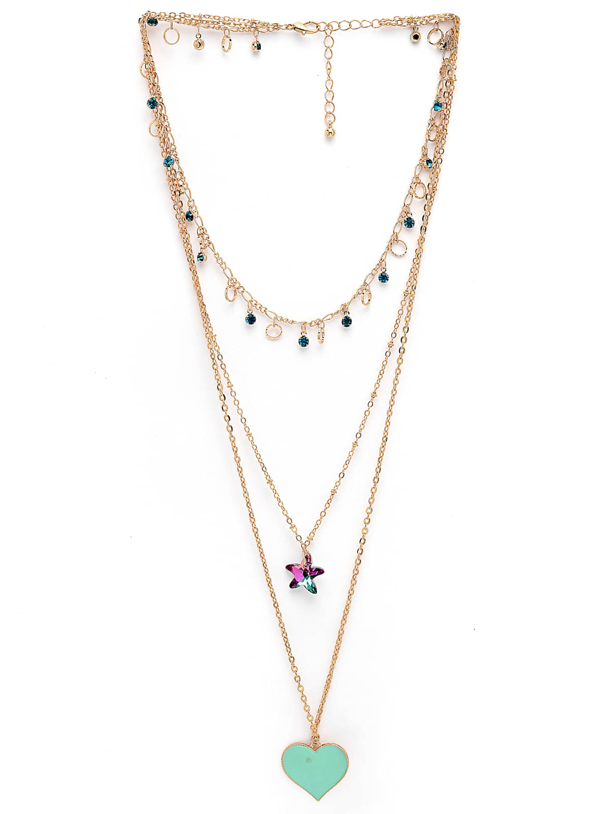     			Scintillare by Sukkhi Light Blue Alloy Necklace ( Pack of 1 )