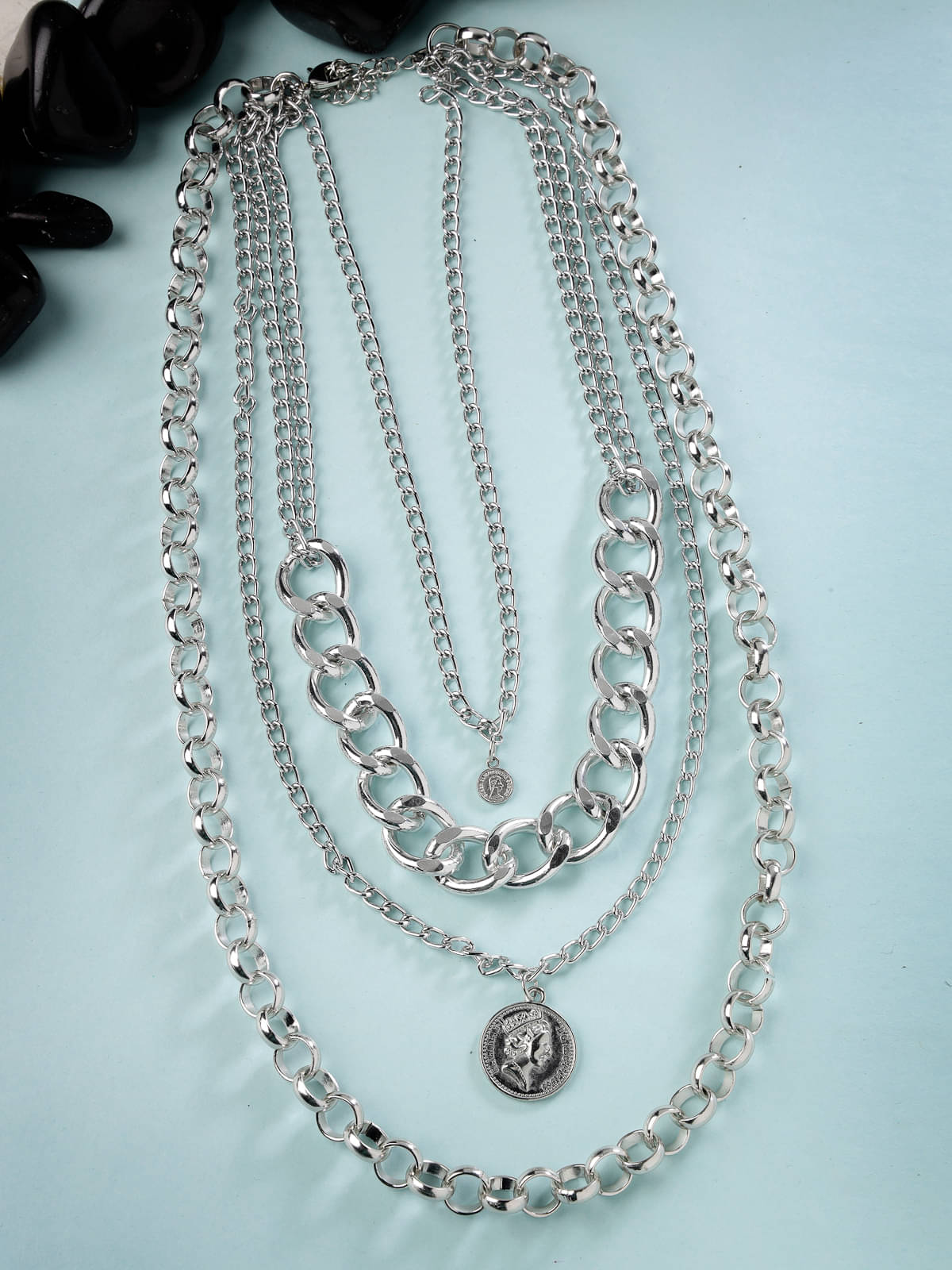     			Scintillare by Sukkhi Silver Alloy Necklace ( Pack of 1 )