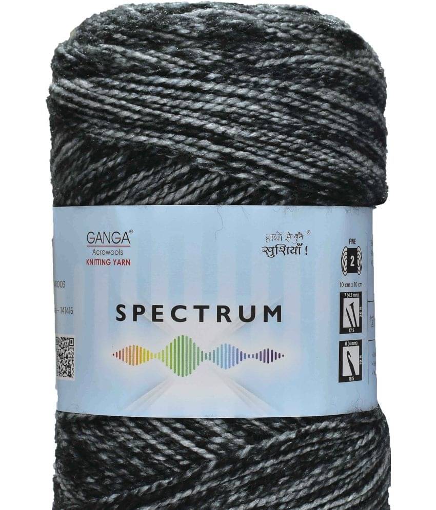     			Spectrum Carbon Morphankhi (200 gm)  Wool Ball Hand knitting wool / Art Craft soft fingering crochet hook yarn, needle knitting yarn thread dyed. with Needl V SM-N SM-O SM-PQ