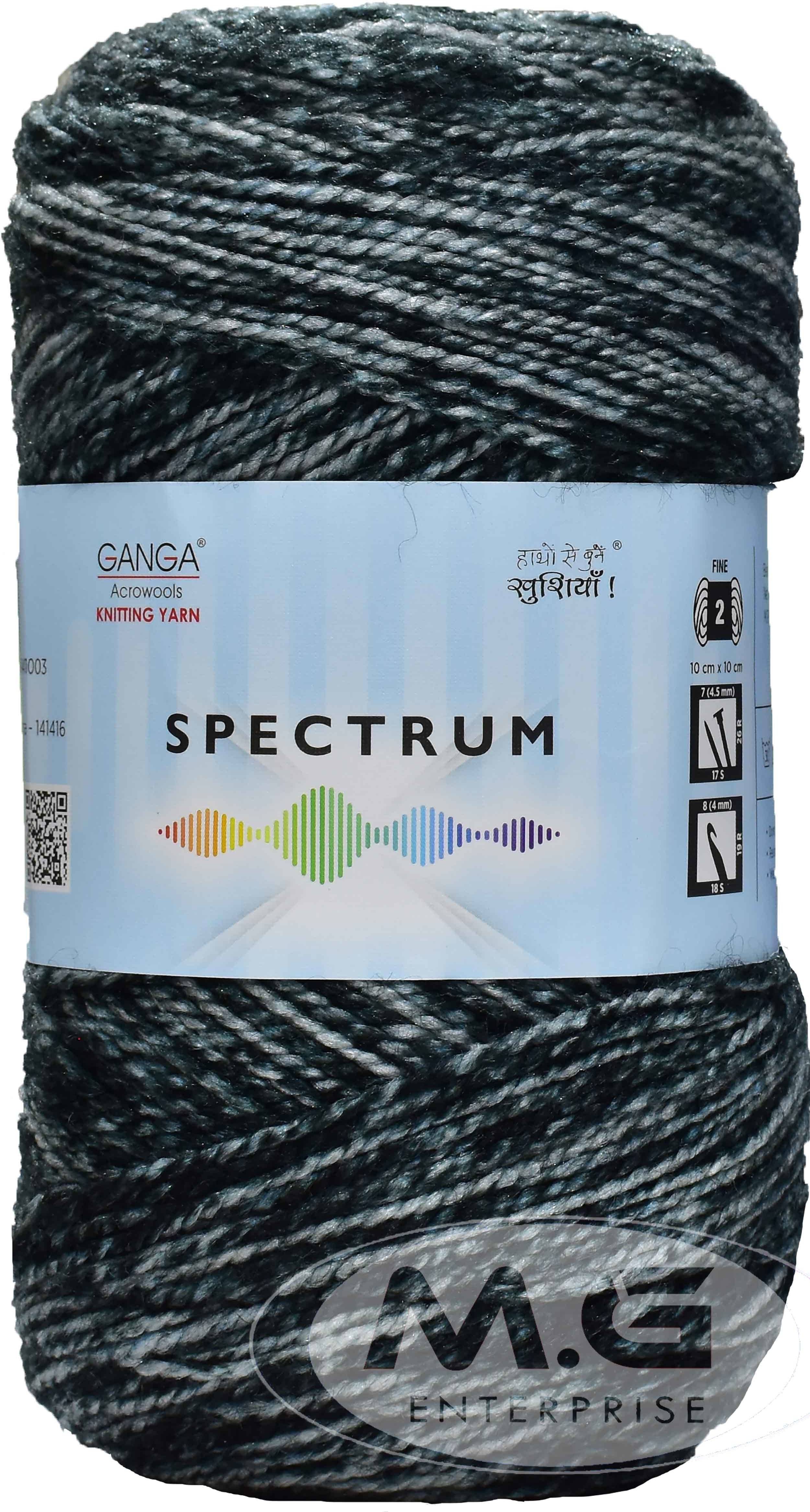     			Spectrum Carbon Morphankhi (400 gm)  Wool Ball Hand knitting wool / Art Craft soft fingering crochet hook yarn, needle knitting yarn thread dyed. with Needl W SM-R SM-S SM-TL