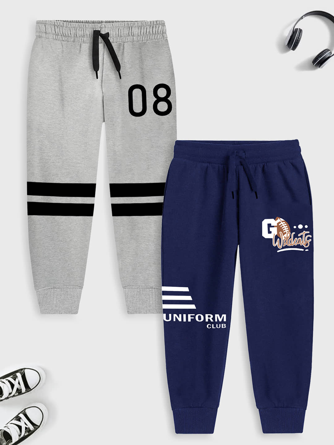 Trampoline Pack of 2 Boys Cotton Blend Trackpant ( Multicolor 1 ) - Track Pants | Buy online on ZillyBuy
