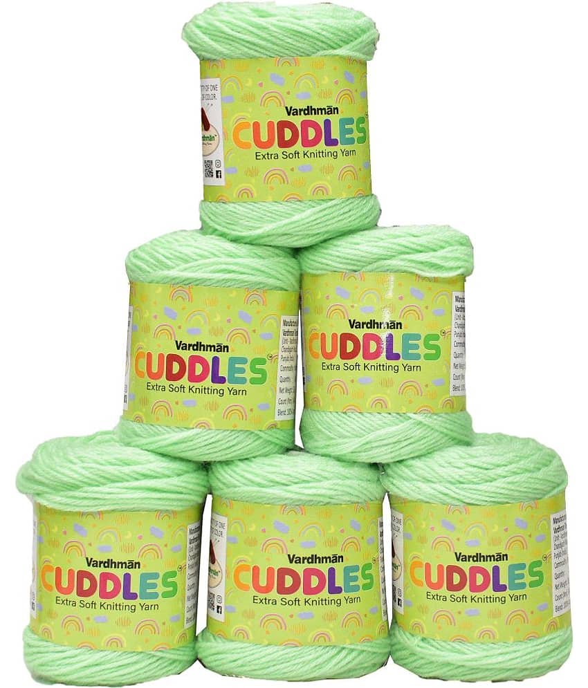 VARDHMAN 100% Acrylic Wool Apple Green 3 gms Baby knitting wool- Art-ADDJ - Stationery | Buy online on ZillyBuy