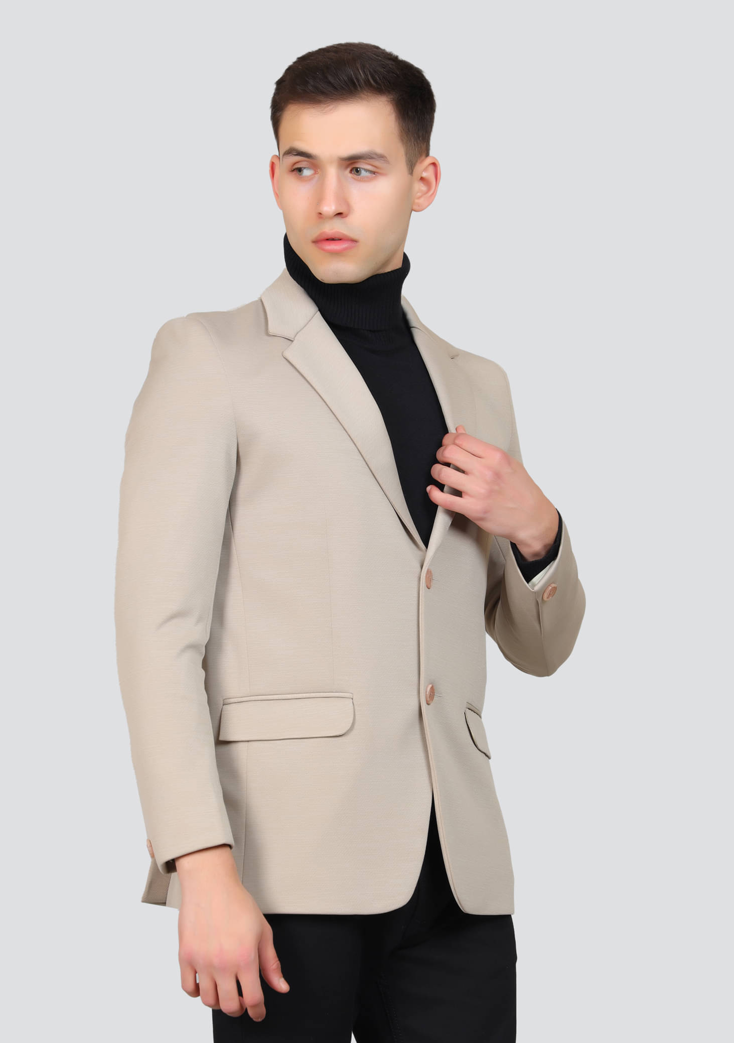 Young Club Classic Cotton Blend Men's Blazer - Beige ( Pack of 1 ) Young Club Classic Cotton Blend Men's Blazer - Beige ( Pack of 1 )