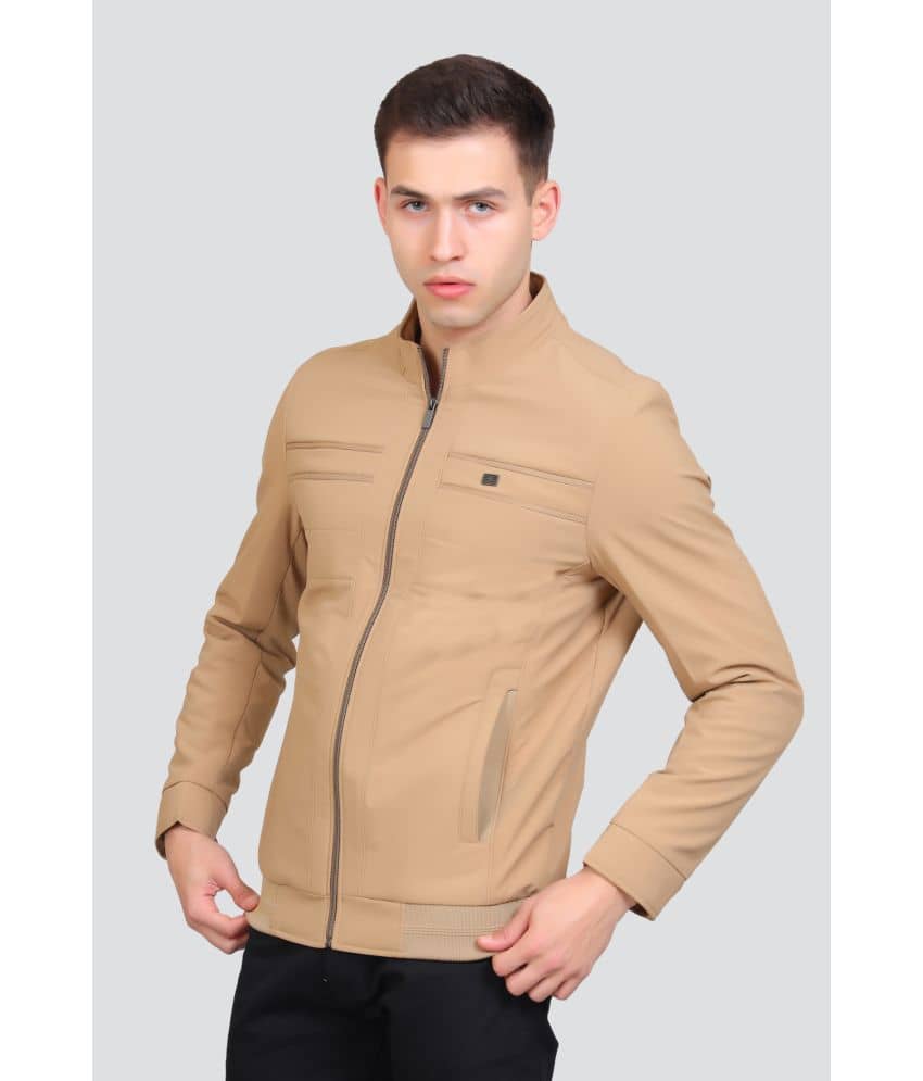 Young Club Classic Polyester Men's Casual Jacket - Khaki ( Pack of 1 ) - Jackets & Coats | Buy online on ZillyBuy