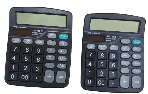     			2341COMBO - 2PC MI-786 N  CALCULATOR 120 Steps Check & Correct 12 Digit Premium Desktop Calculator( PACK OF 2)