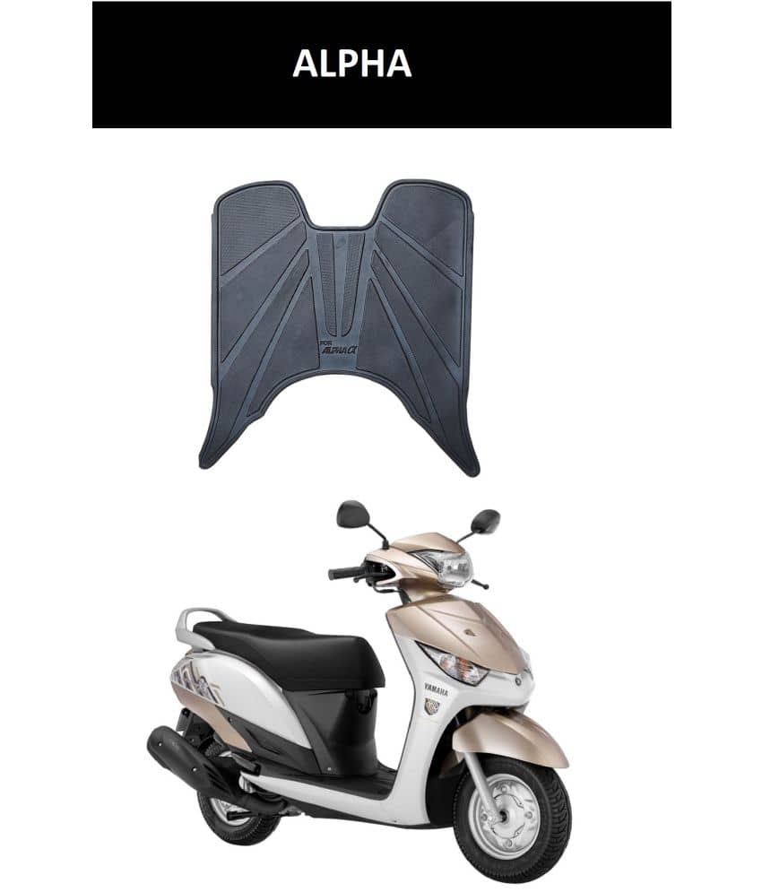 Autoxygen Anti skid Scooter/Scooty Foot Mat Rubber Floor Mat Accessories for Yamaha Alpha