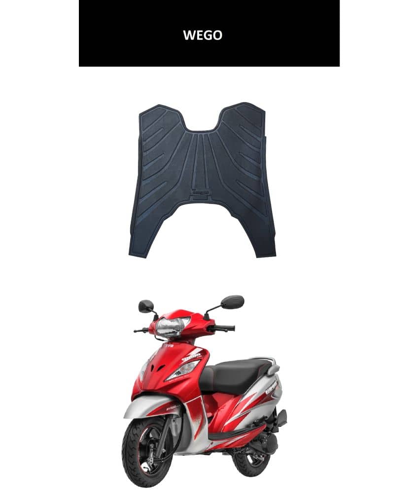 Autoxygen Anti skid Scooter/Scooty Foot Mat Rubber Floor Mat Accessories for TVS Wego