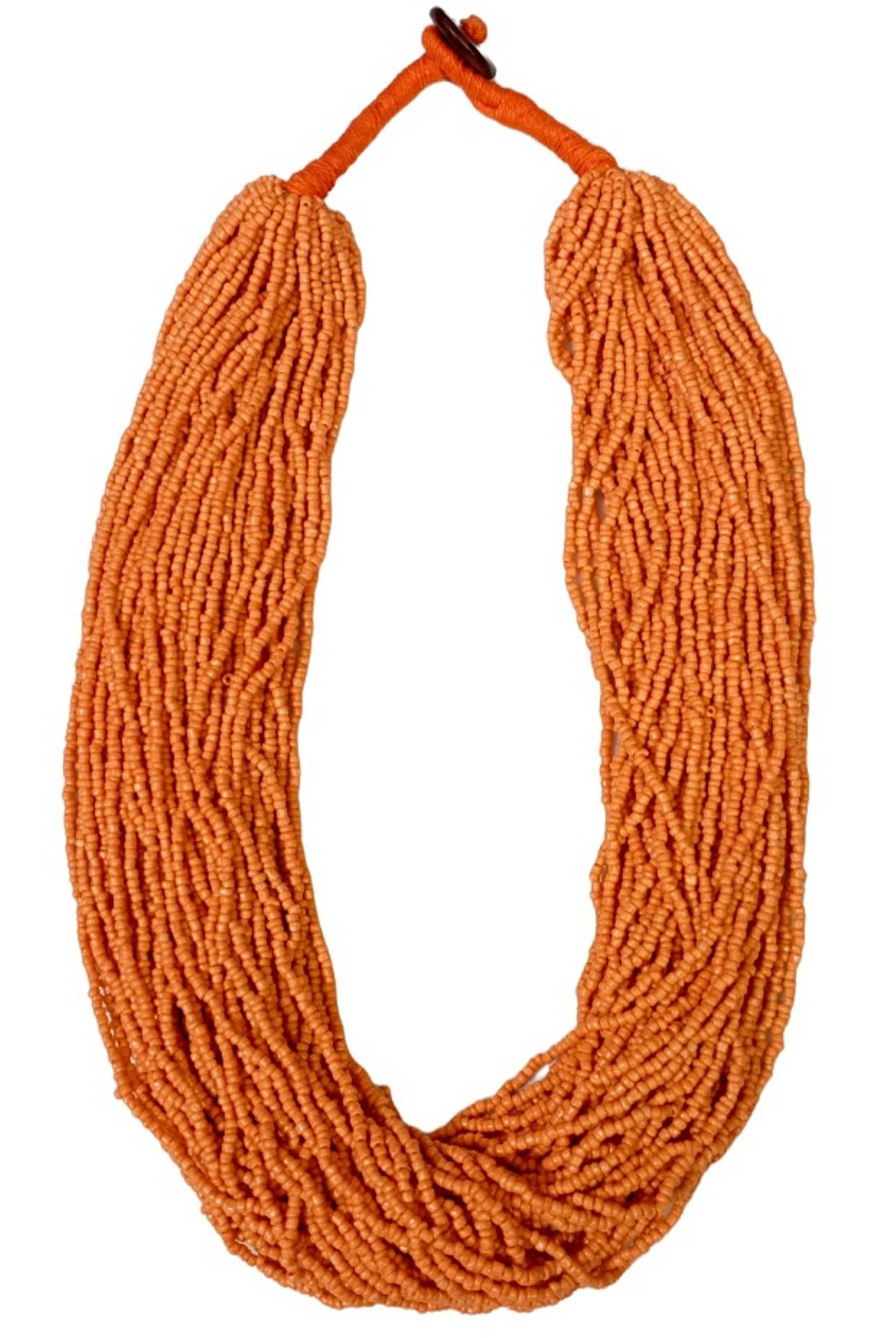     			BLUE PIXEL PRODUCTS Orange Resin Necklace ( Pack of 1 )