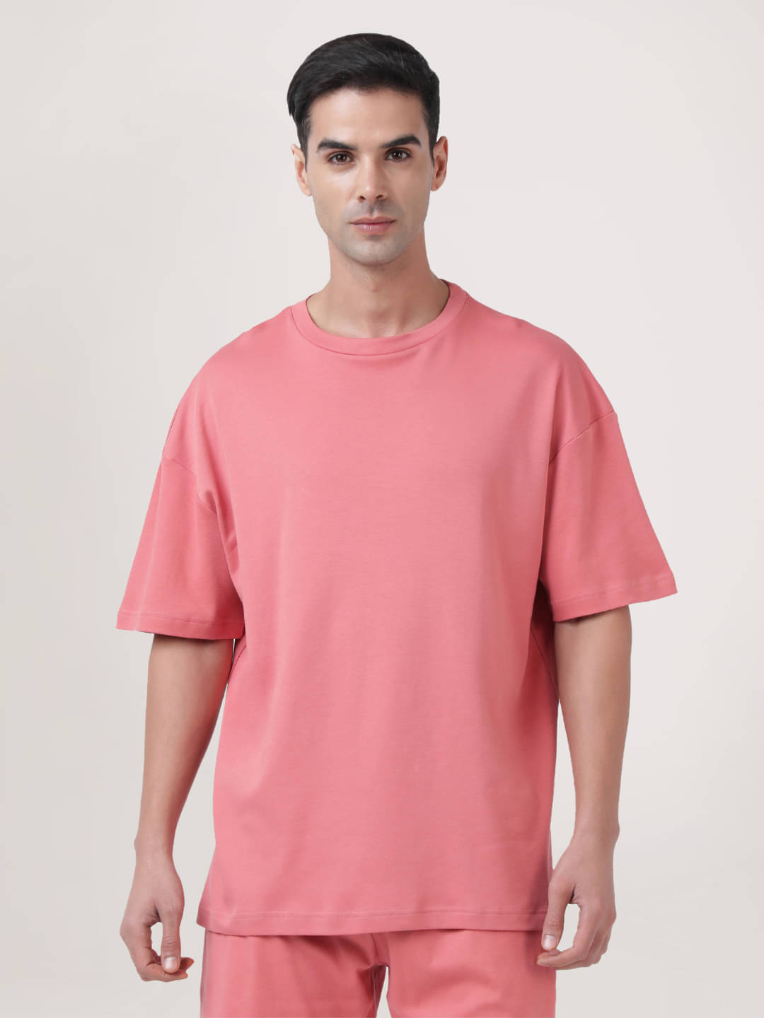     			Bene Kleed Oversized Drop-Shoulder Sleeves Pure Cotton T-shirt