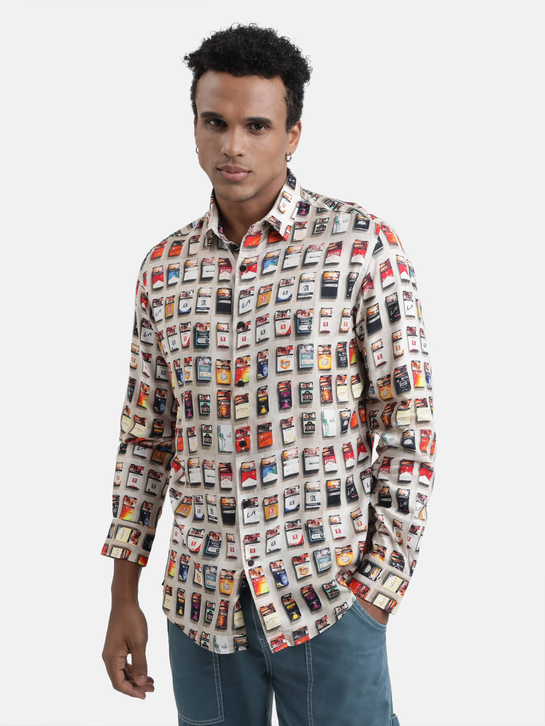 Bene Kleed Graphic Printed Spread Collar Casual Shirt     			Bene Kleed Graphic Printed Spread Collar Casual Shirt