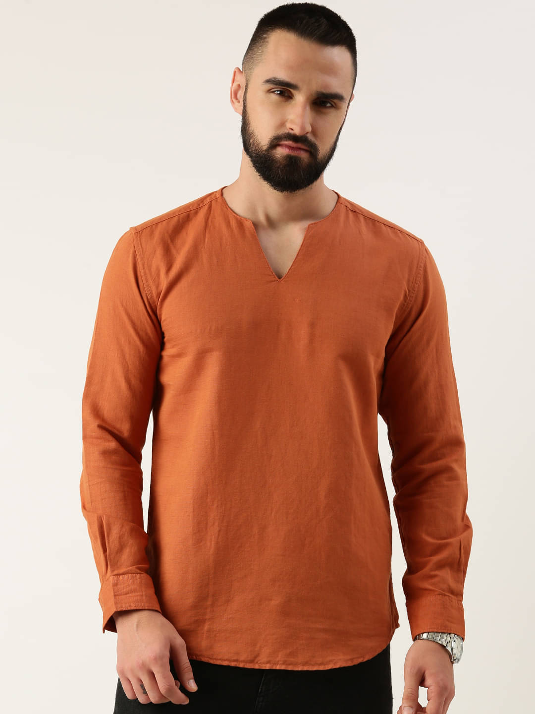 Bene Kleed Cotton Linen Straight Kurta Bene Kleed Cotton Linen Straight Kurta