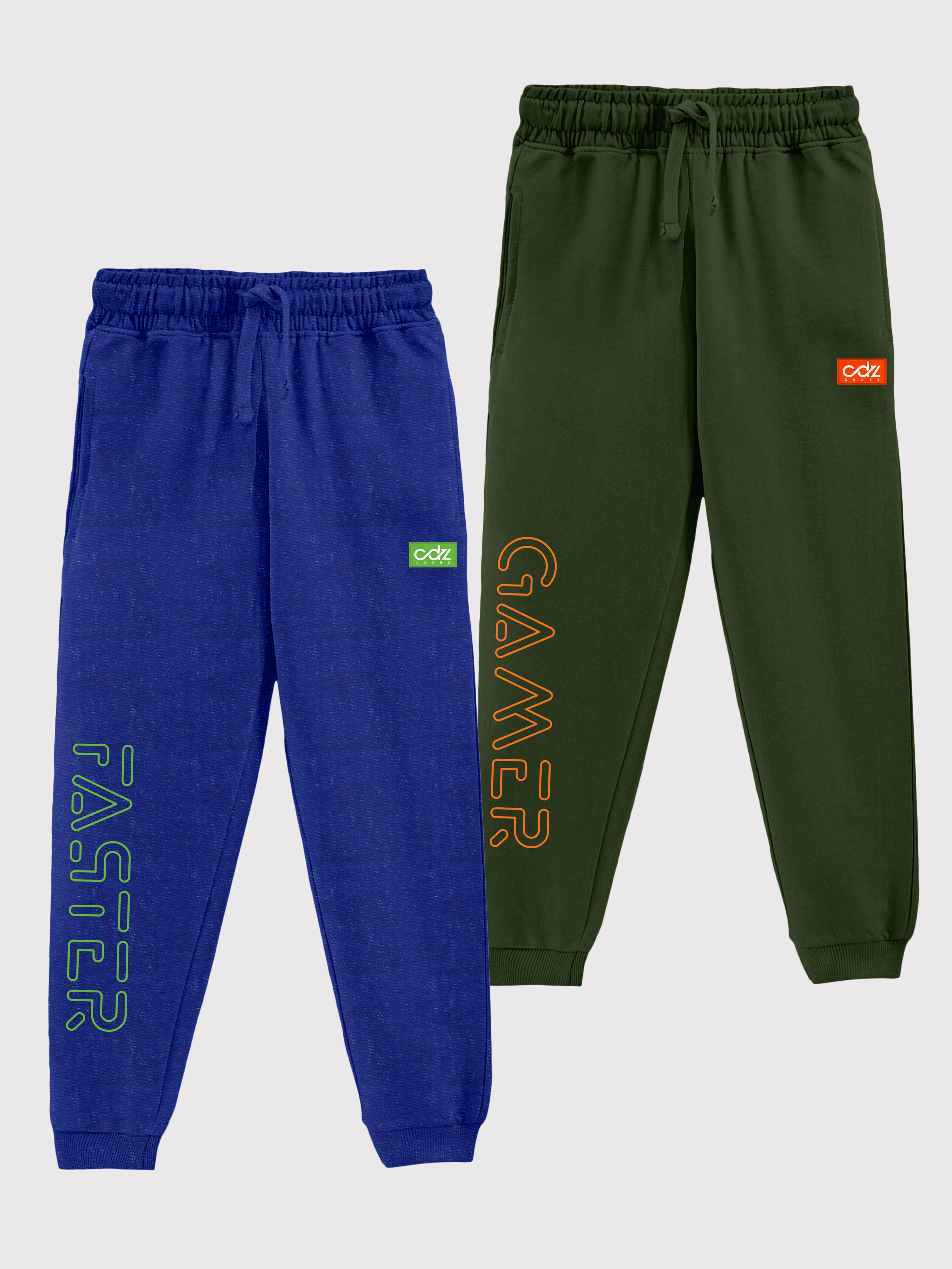     			CODEZ Pack of 2 Boys Cotton Blend Trackpant ( Multi )