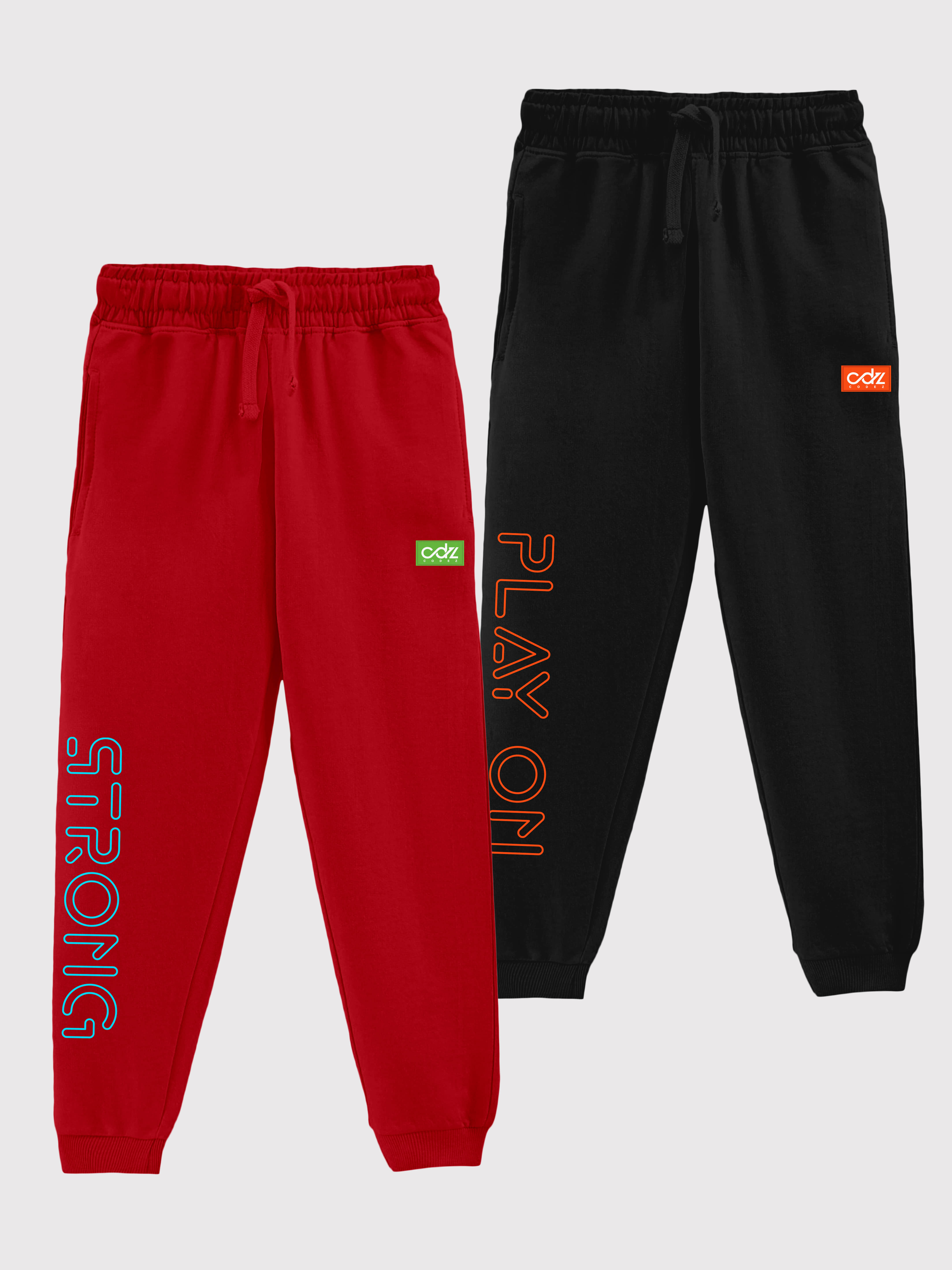 CODEZ Pack of 2 Boys Cotton Blend Trackpant ( Multi ) - Track Pants | Buy online on ZillyBuy