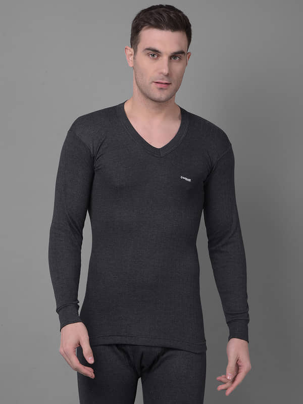 Pack of 1 Dollar Black Spandex Men's Thermal Tops