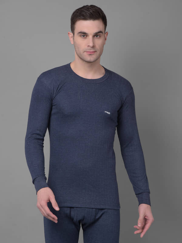 Pack of 1 Dollar Blue Spandex Men's Thermal Tops