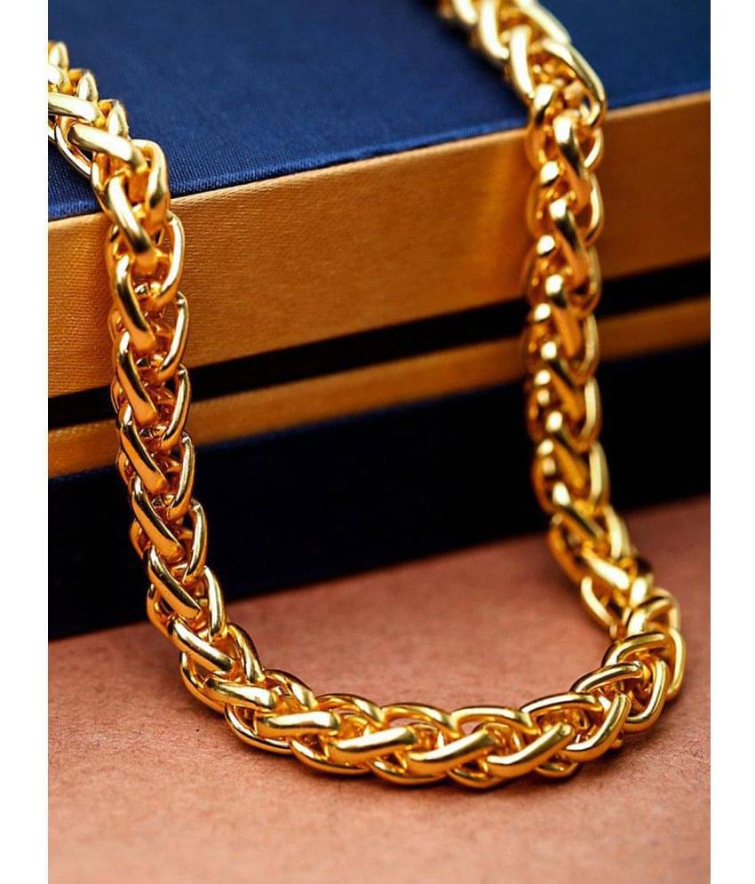     			FASHION FRILL Gold Plated Chain ( Set of 1 )