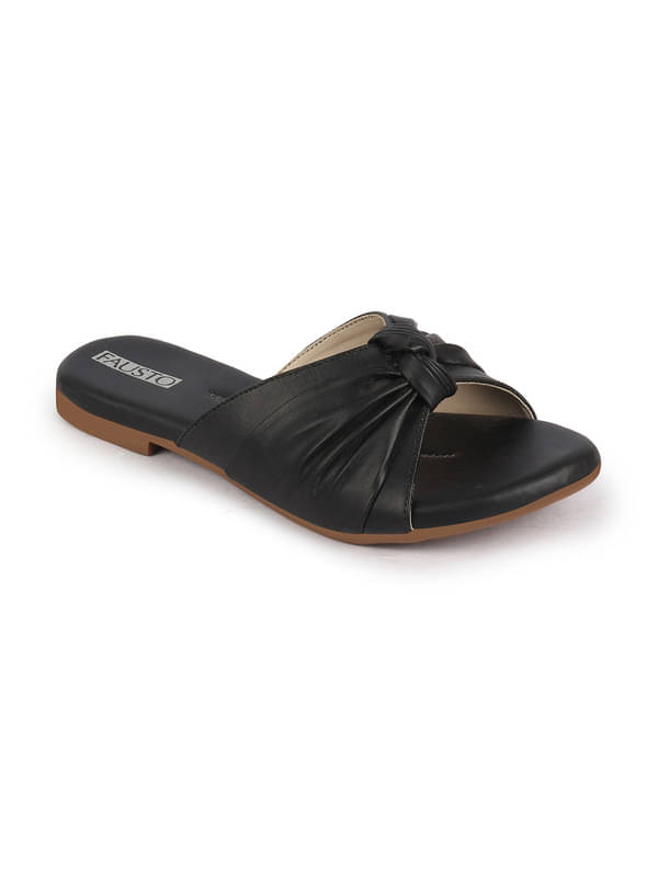    			Fausto Black Women's Flats