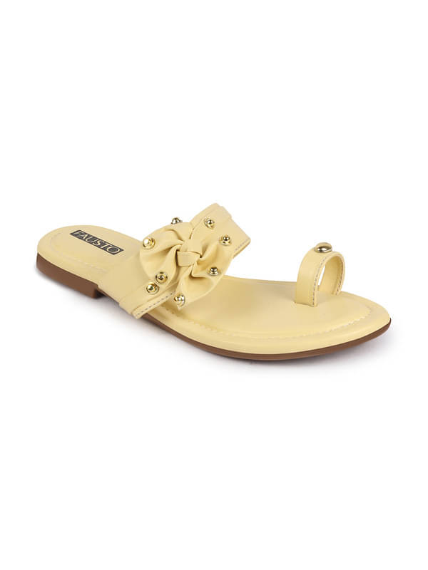     			Fausto Yellow Women's Flats