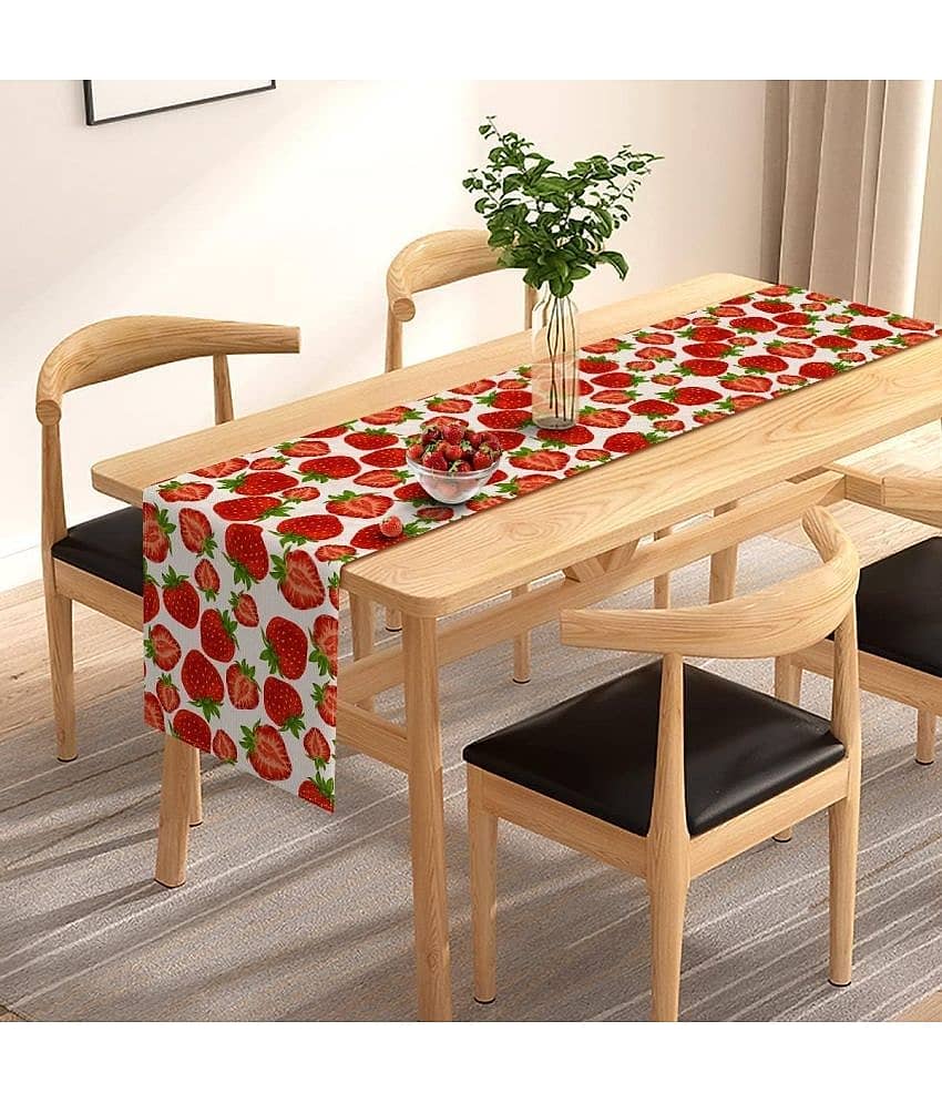 Aazeem Velvet 4 Seater Table Runner ( 180 cm x 30 cm ) Single Maroon