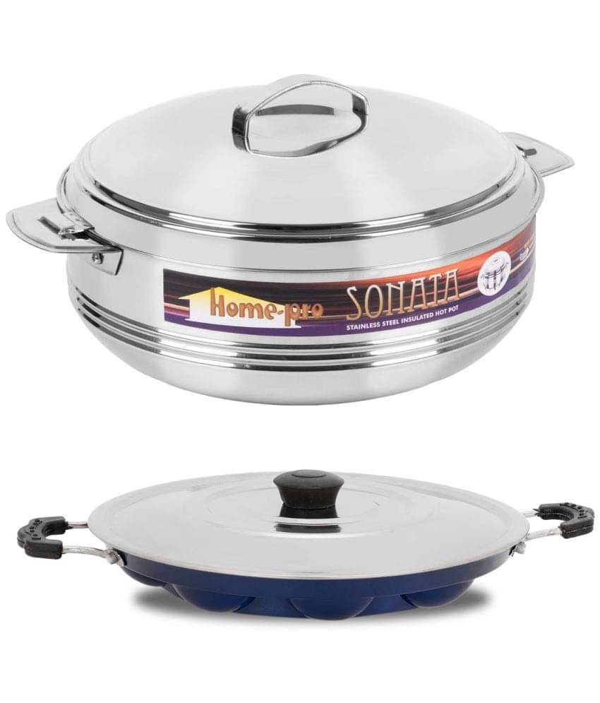 HomePro Casserole 3500Ml Appam Blue Multicolor Steel Serve Casserole ( Set of 2 , 3500 mL ) HomePro Casserole 3500Ml Appam Blue Multicolor Steel Serve Casserole ( Set of 2 , 3500 mL )