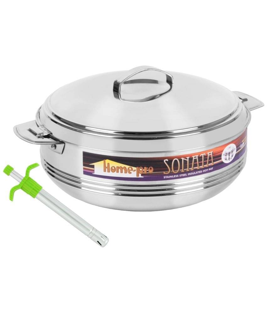     			HomePro Casserole 3500Ml Lighter Red Multicolor Steel Serve Casserole ( Set of 2 , 3500 mL )