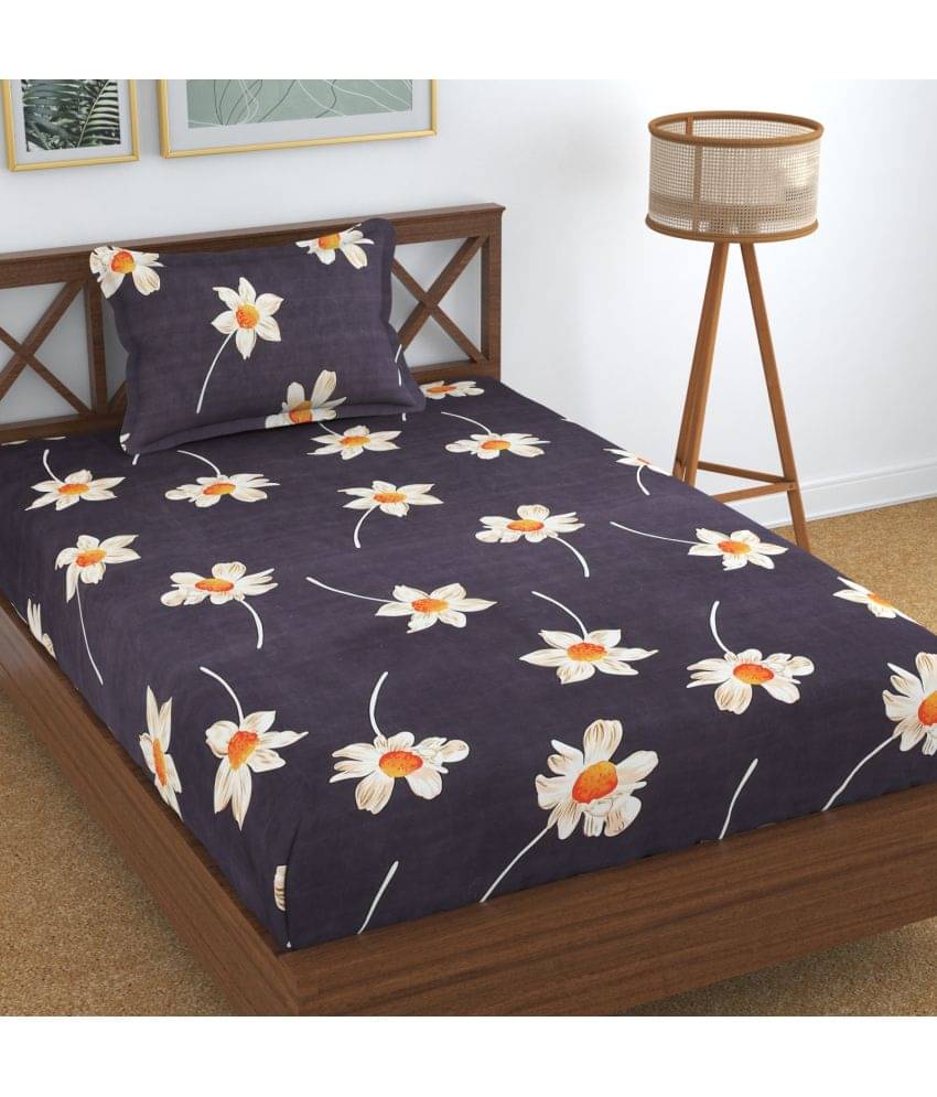 Homefab India Microfiber Single Bed Bedsheet ( Dark Grey ) Homefab India Microfiber Single Bed Bedsheet ( Dark Grey )