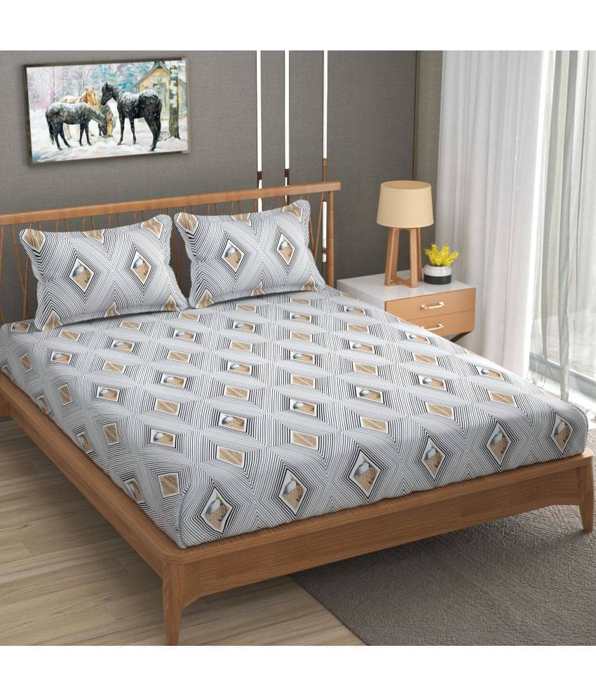 Homefab India Microfiber Double Bedsheet ( Multicolor ) Homefab India Microfiber Double Bedsheet ( Multicolor )